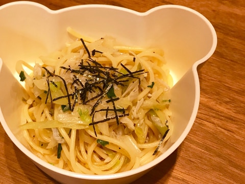 幼児食☆しらすとネギの和風パスタ